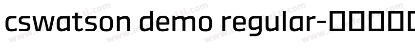 cswatson demo regular字体转换